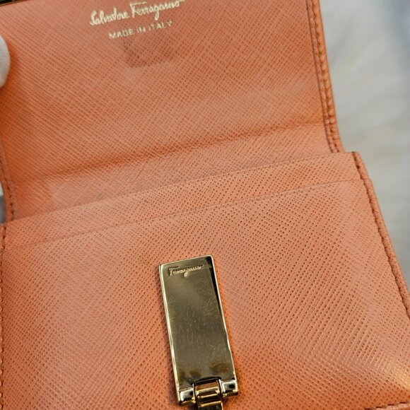 Salvatore Ferragamo  Peach Bifold Wallet / Card holder - Picture 11 of 17